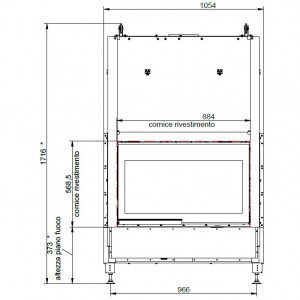 Каминная топка Palazzetti ECOMONOBLOCCO WT 86F N13