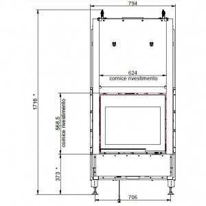 Каминная топка Palazzetti ECOMONOBLOCCO WT 66F V9