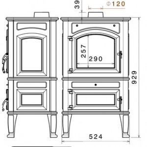 Отопительная печь Liseo Castiron LCI Canaria