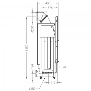 Каминная топка Palazzetti Sunny Fire 100 FRONT