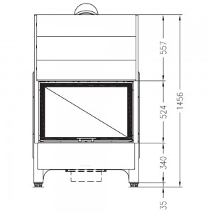 Каминная топка Palazzetti Sunny Fire 100 FRONT