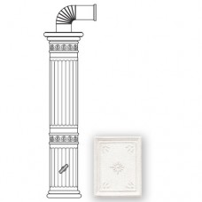Колонна керамическая Sergio Leoni 121,5 см, цвет L1: white craquele