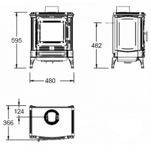 Отопительная печь Nestor Martin H13, графит