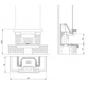 Каминная облицовка Palazzetti Courmayeur fulli-fitted 78