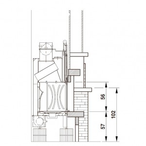 Каминная облицовка Palazzetti Gubbio sx, с духовкой