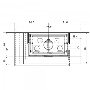 Каминная облицовка Palazzetti Kent dx, под MBL 16:9 3D