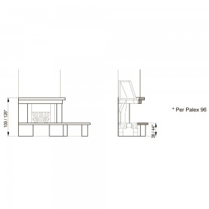 Каминная облицовка Palazzetti Rovigno, угловая