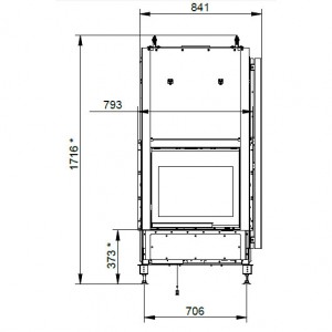 Каминная топка Palazzetti ECOMONOBLOCCO WT 66F V11E