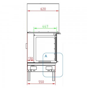 Каминная топка Axis F 900 left lateral glass BN1