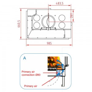 Каминная топка Axis F 900 left lateral glass BN1