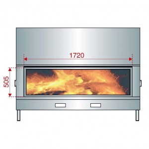 Каминная топка Axis H 1600 double face XXL WS Black RT BG2