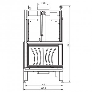 Каминная топка Palazzetti Monoblocco EL78 sx