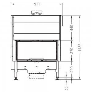 Каминная топка Palazzetti Sunny Fire 73 FRONT