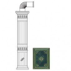Колонна Sergio Leoni керам. 121,5см, цвет L4, green