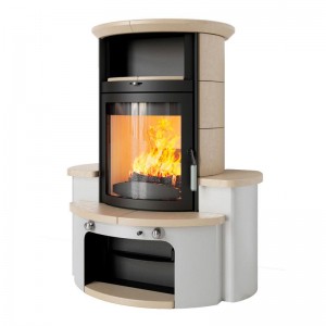 Отопительная Печь Hark 34 GT ECOplus, creme, черная рамка