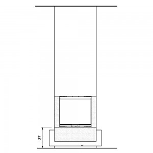 Каминная облицовка Palazzetti CANNES Wenge/Medea, под SF 56 3D