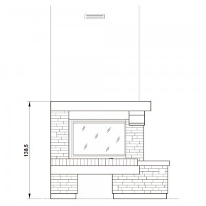 Каминная облицовка Palazzetti Courmayeur corner, под MBL 78 front