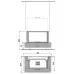 Каминная облицовка Palazzetti Cannes Wenge, под SF 100 3D