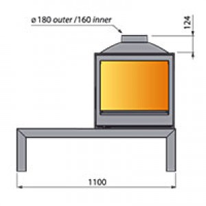 Отопительная печь Liseo L52 DF R
