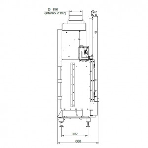 Каминная топка Palazzetti ECOMONOBLOCCO WT 86F N13