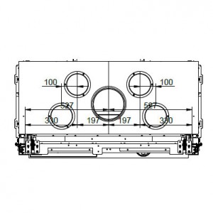 Каминная топка Palazzetti ECOMONOBLOCCO WT 16:9F V12 С гильотиной (Архив)