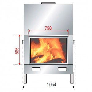 Каминная топка Axis F 1000 double face