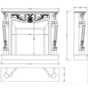 Мраморный портал Crumar DONATELLO, Blanco Statuario, Univers II