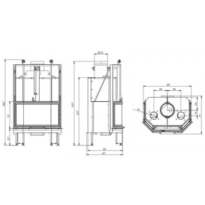 Каминная топка Palazzetti Monoblocco EL 78 exagone