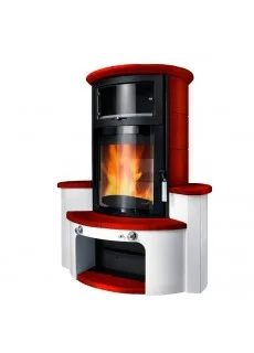 Отопительная Печь Hark 63 GT ECOplus, brilliant-rot (474), черная рамка