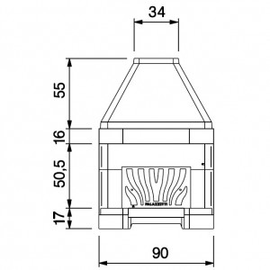 Каминная топка Palazzetti Palex C78, exagone