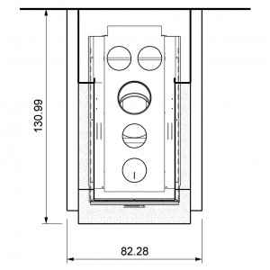 Каминная облицовка Palazzetti CANNES Wenge/Medea, под SF 50 3D