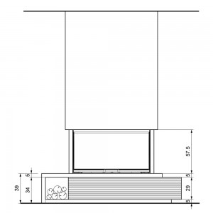 Каминная облицовка Palazzetti KENT dx, под SF 100 3D