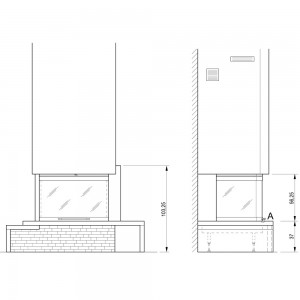 Каминная облицовка Palazzetti Texas dx, под S78 3D