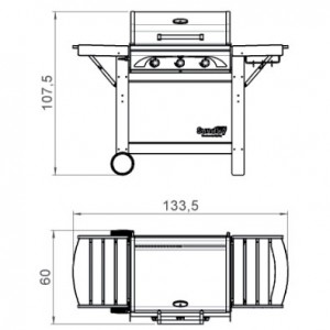 Газовый гриль Profy 3 Inox Sunday