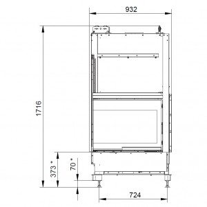 Каминная топка Palazzetti ECOMONOBLOCCO WT 66L N11