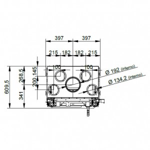 Каминная топка Palazzetti ECOMONOBLOCCO WT 66F V11E