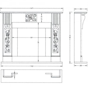 Мраморный портал Crumar GAUDI, Negro Marquina, с пласт. 100х50х3