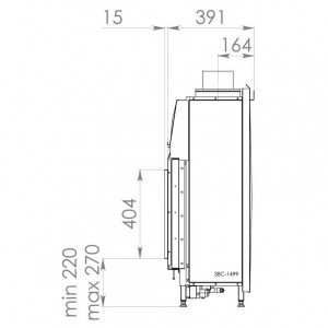 Каминная топка Palazzetti METRO 150XT, сжижен.газ, Камни Palazzetti Blanco Carrara
