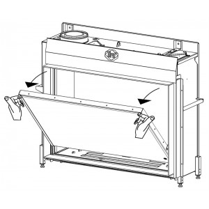 Каминная топка Palazzetti METRO 150XT, сжижен.газ, Камни Palazzetti Blanco Carrara