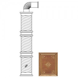 Колонна Sergio Leoni керам. 126см, цвет L6, honey
