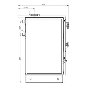 Отопительная печь Thorma Fiko 3U80 MS, бордовая, левая