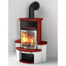 Отопительная Печь Hark 34 GT ECOplus, briliant-rot 474, рамка хром