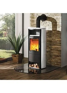 Отопительная Печь Hark 98 ECOplus, creme-weib 118, черная рамка
