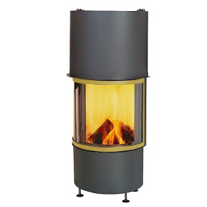 Каминная топка Hark 650/57 RH, рамка золото
