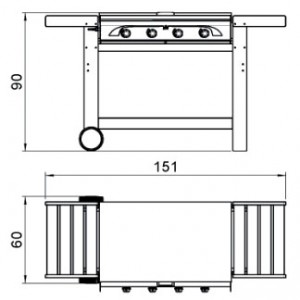 Газовый гриль Master 4 Inox Sunday