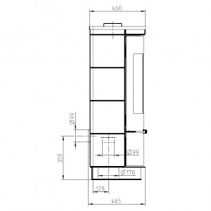 Отопительная печь Thorma ANDORRA Ceramic Standard, черная