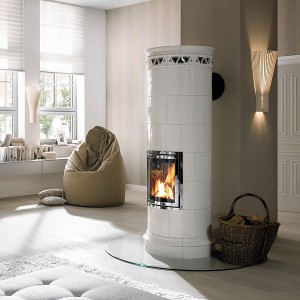 Отопительная Печь Hark Bella Rosa 10 Viva ECOplus, цвет creme-weib, рамка хром, верх.подкл.