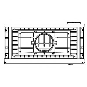 Каминная топка Liseo L9 DF CL, с шибером, черная