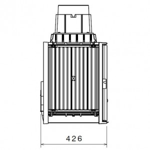 Каминная топка Liseo L9 DF CL, с шибером, черная