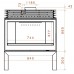Отопительная печь Liseo L91 R, стекло справа